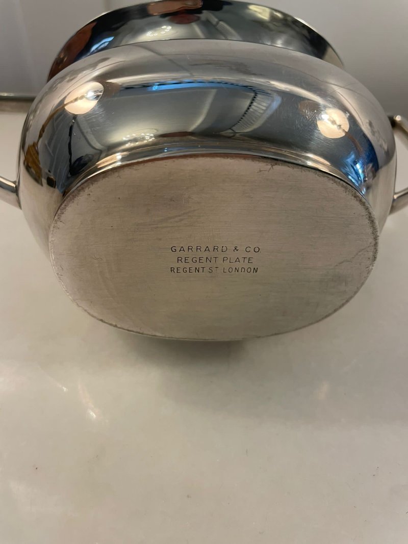 Antique Edwardian Quality Silver Plated Three Part Tea Set - Image 5